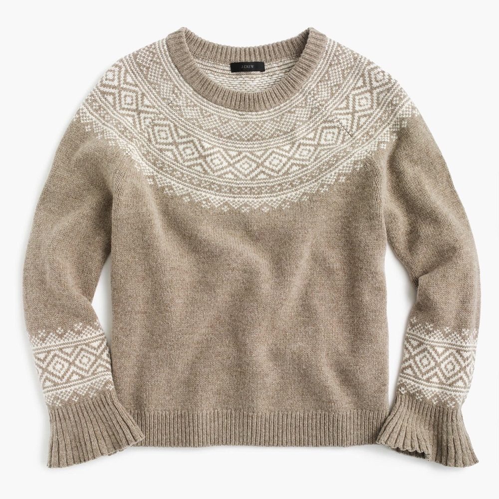 NEW J. CREW FAIR ISLE SWEATER